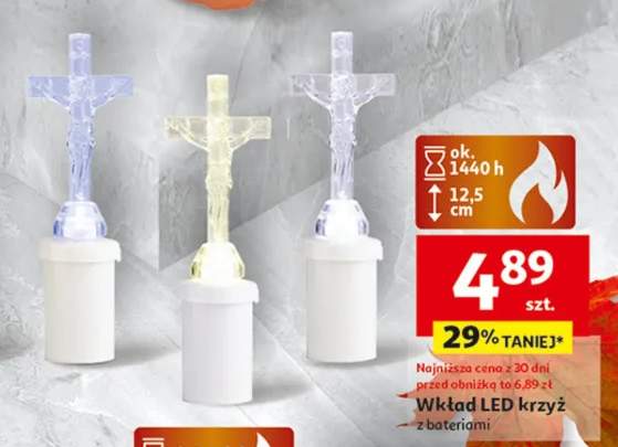 krzyż led