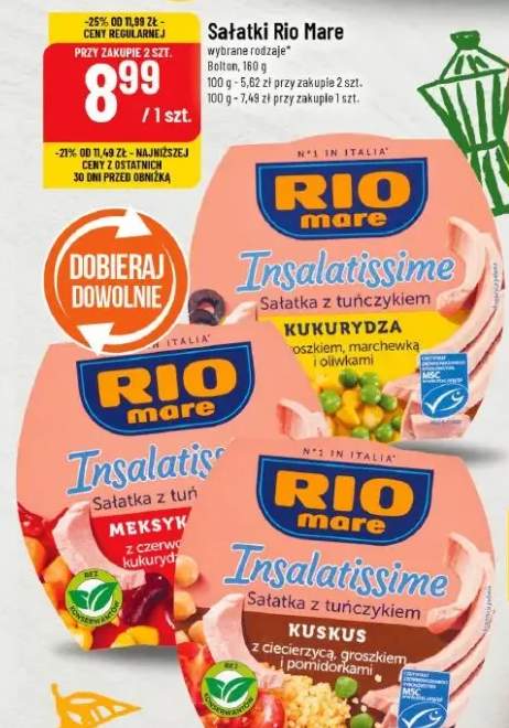 Sałatki Insalatissime kukurydza z tunczykiem