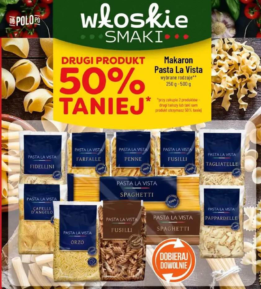 Makaron Pasta La Vista wybrane rodzaje