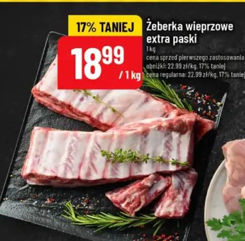 Żeberka wieprzowe extra paski