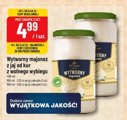 Majonez wytworny z jaj od kur z wolnego wybiegu