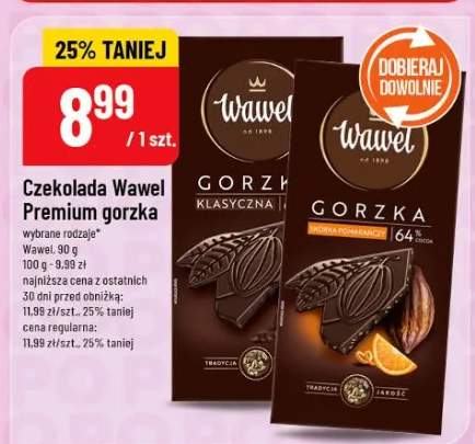 Czekolada wawel premium gorzka