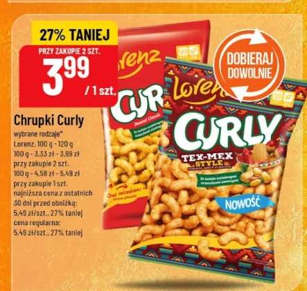 Chrupki Curly wybrane rodzaje