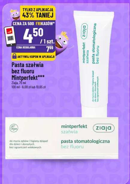 Pasta szałwia bez fluoru