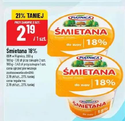 Śmietana 18%