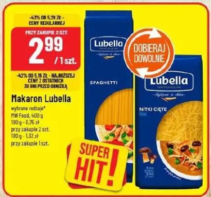 Makaron spaghetti, nitki cięte