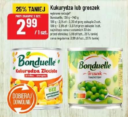 Kukurydza złocista lub groszek