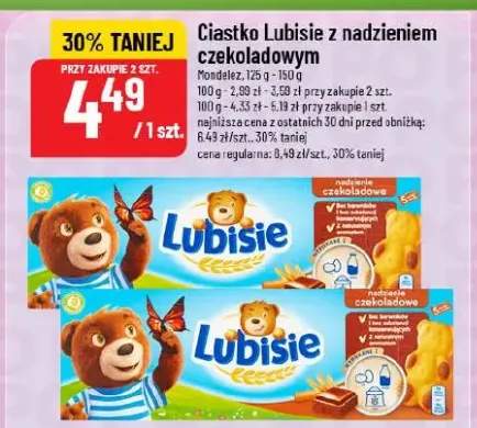Ciastko Lubisie z nadzieniem czekoladowym