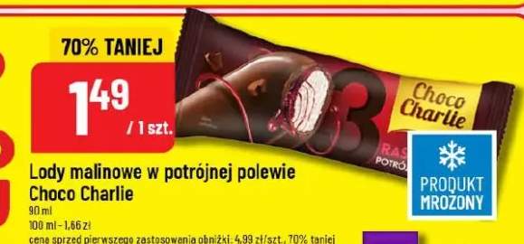 Lody malinowe w potrójnej polewie Choco Charlie