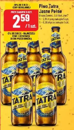 Piwo Tatra Jasne Pełne