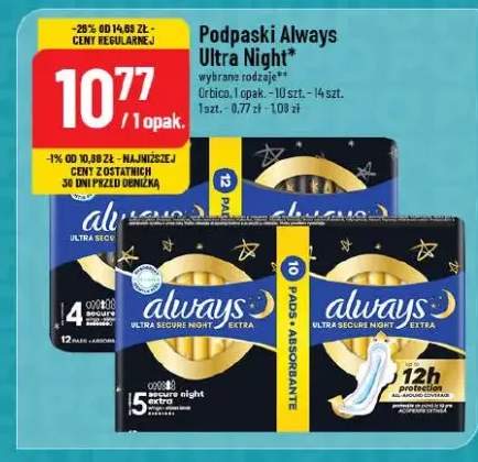 Podpaski Ultra Night