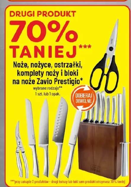 Noże, nożyce, ostrzałki, komplety noży i bloki na noże