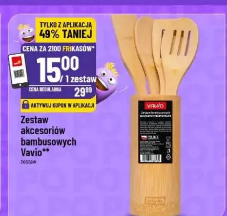 Zestaw akcesoriów bambusowych