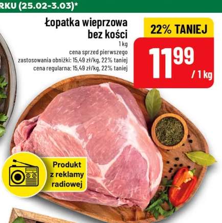 Łopatka wieprzowa bez kości