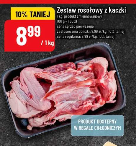 Zestaw rosołowy z kaczki produkt zmiennowagowy