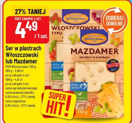 Ser w plastrach Włoszczowski lub Mazdamer