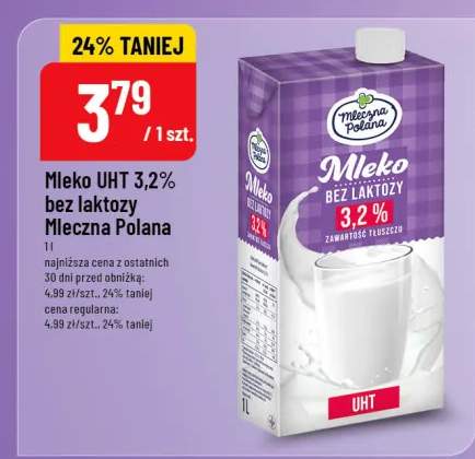 Mleko UHT bez laktozy 3,2%