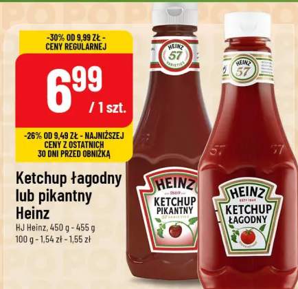 Ketchup łagodny lub pikantny