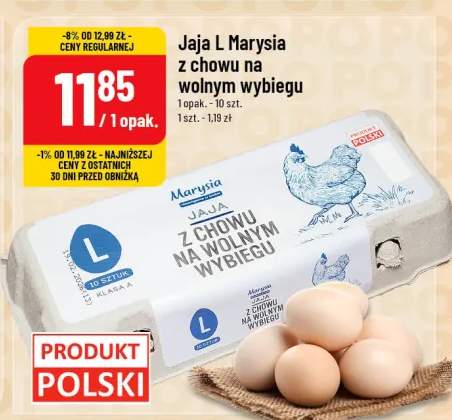 Jaja L Marysia z chowu na wolnym wybiegu