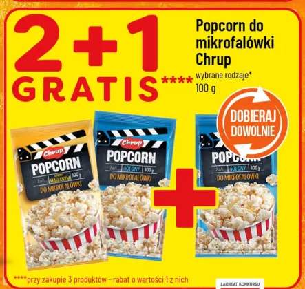Popcorn do mikrofalówki Chrup wybrane rodzaje