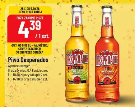 Piwo Desperados wybrane rodzaje