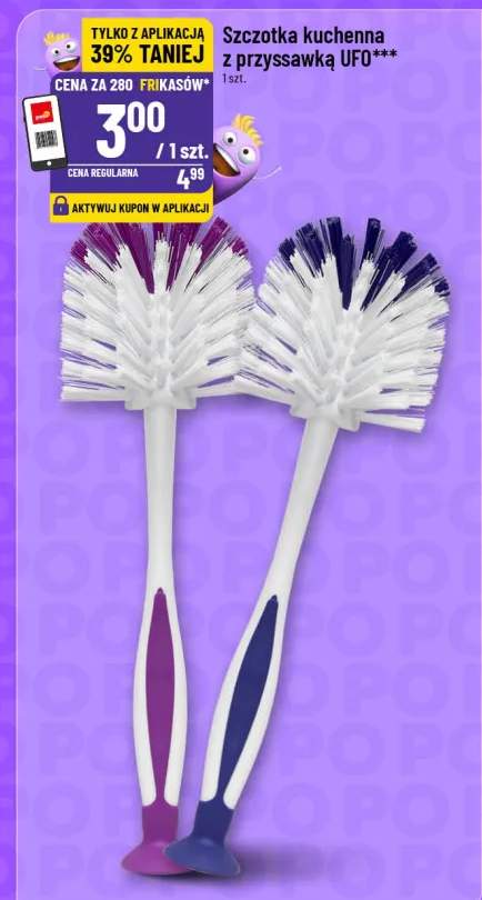 Szczotka kuchenna z przyssawką