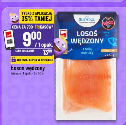 Łosoś wędzony z solą morską