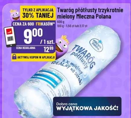Twaróg półtłusty trzykrotnie mielony mleczna polana