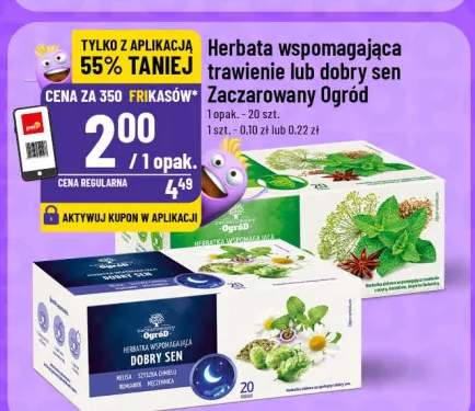 Herbata wspomagająca trawienie lub dobry sen zaczarowany ogród