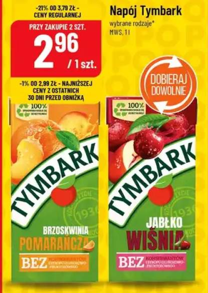 Napój Tymbark brzoskwinia-pomarańcza