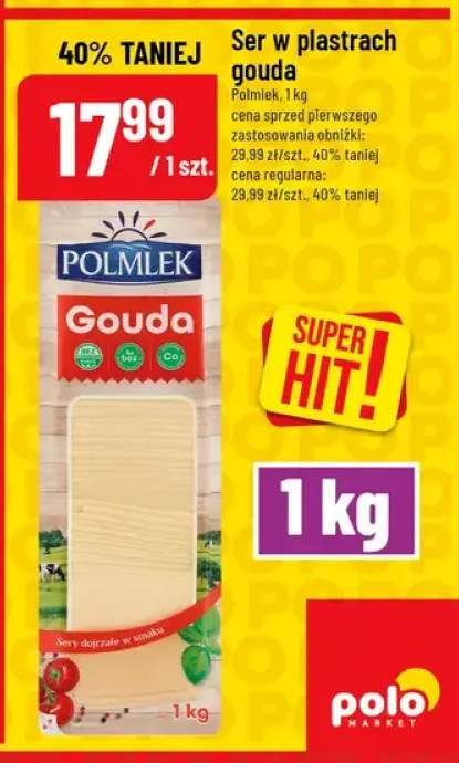 Ser w plastrach gouda Polmlek