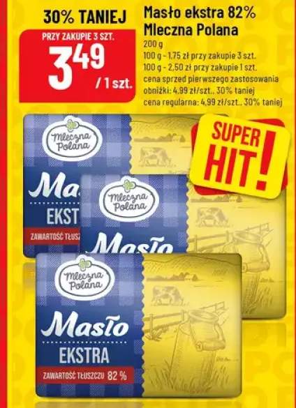 Masło ekstra 82% mleczna polana