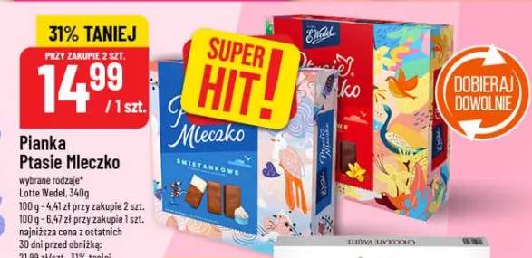 Pianka Ptasie Mleczko wybrane rodzaje