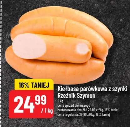 Kiełbasa parówkowa z szynki Rzeźnik Szymon