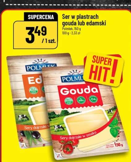Ser w plastrach gouda lub edam