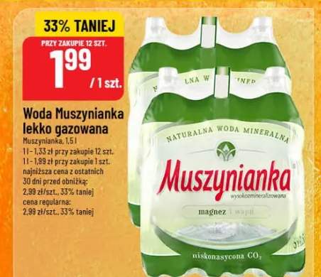 Woda Muszynianka lekko gazowana