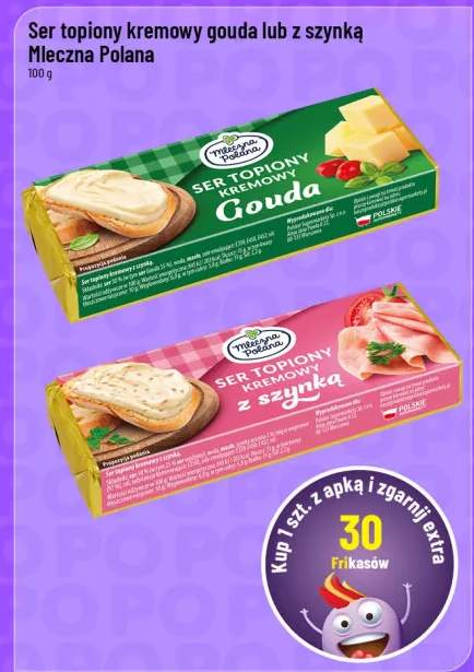 Ser topiony kremowy gouda lub z szynką