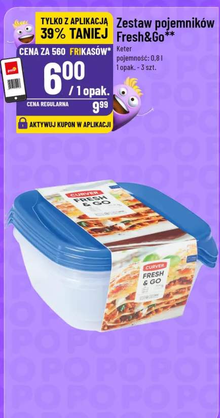 Zestaw pojemników Fresh&Go