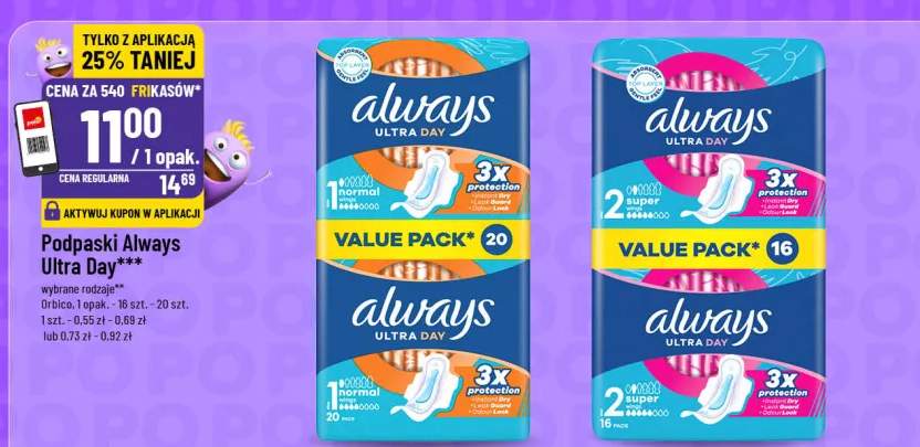 Podpaski Always Ultra Day