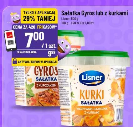 Sałatka Gyros lub z kurkami