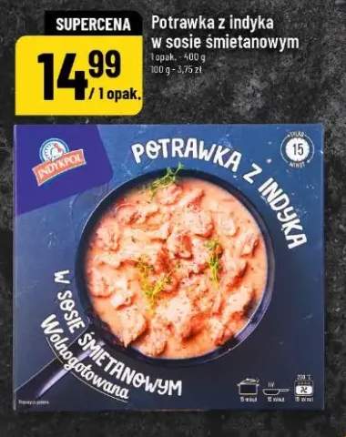 Potrawka z indyka w sosie śmietanowym