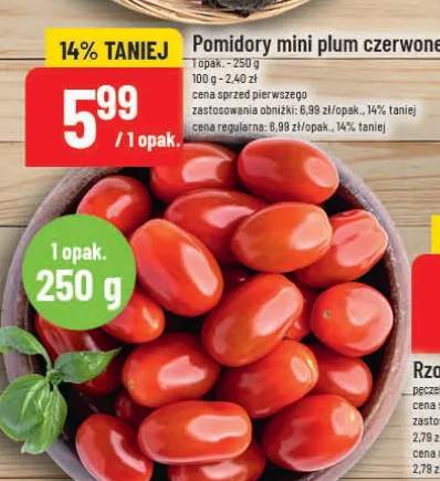 Pomidory mini plum czerwone