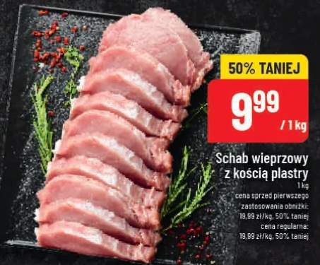 Schab wieprzowy z kością plastry