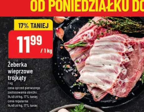 Żeberka wieprzowe trójkąty