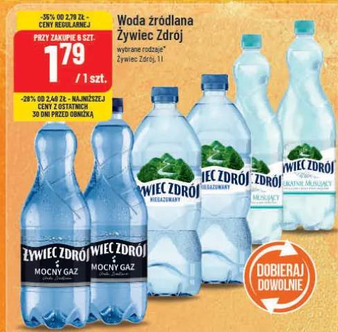 Woda źródlana Żywiec Zdrój gazowana/niegazowana