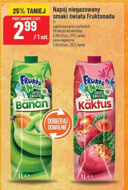 Napój niegazowany smaki świata Fruktonada