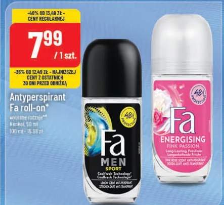 Antyperspirant Fa roll-on wybrane rodzaje Henkel, 50 ml 10 ml - 15,98 zł