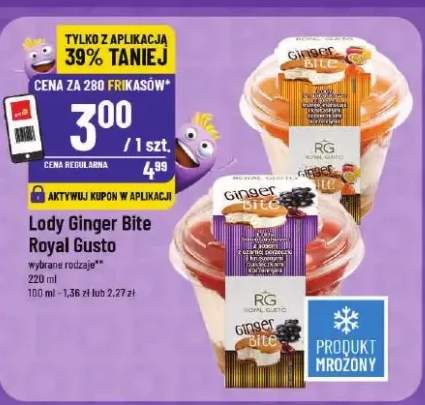 Lody Ginger Bite wybrane rodzaje