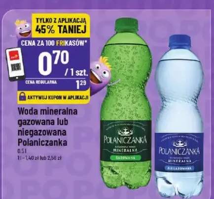 Woda mineralna gazowana lub niegazowana