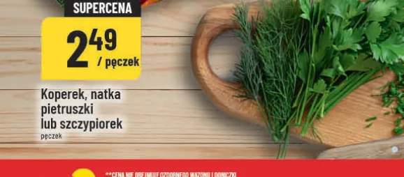 Koperek, natka pietruszki lub szczypiorek